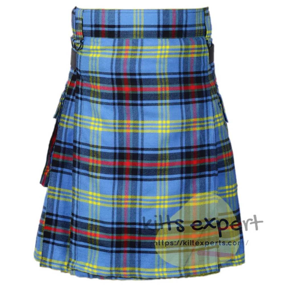 Bell Of Borders Tartan Leather Straps Utility Kilt