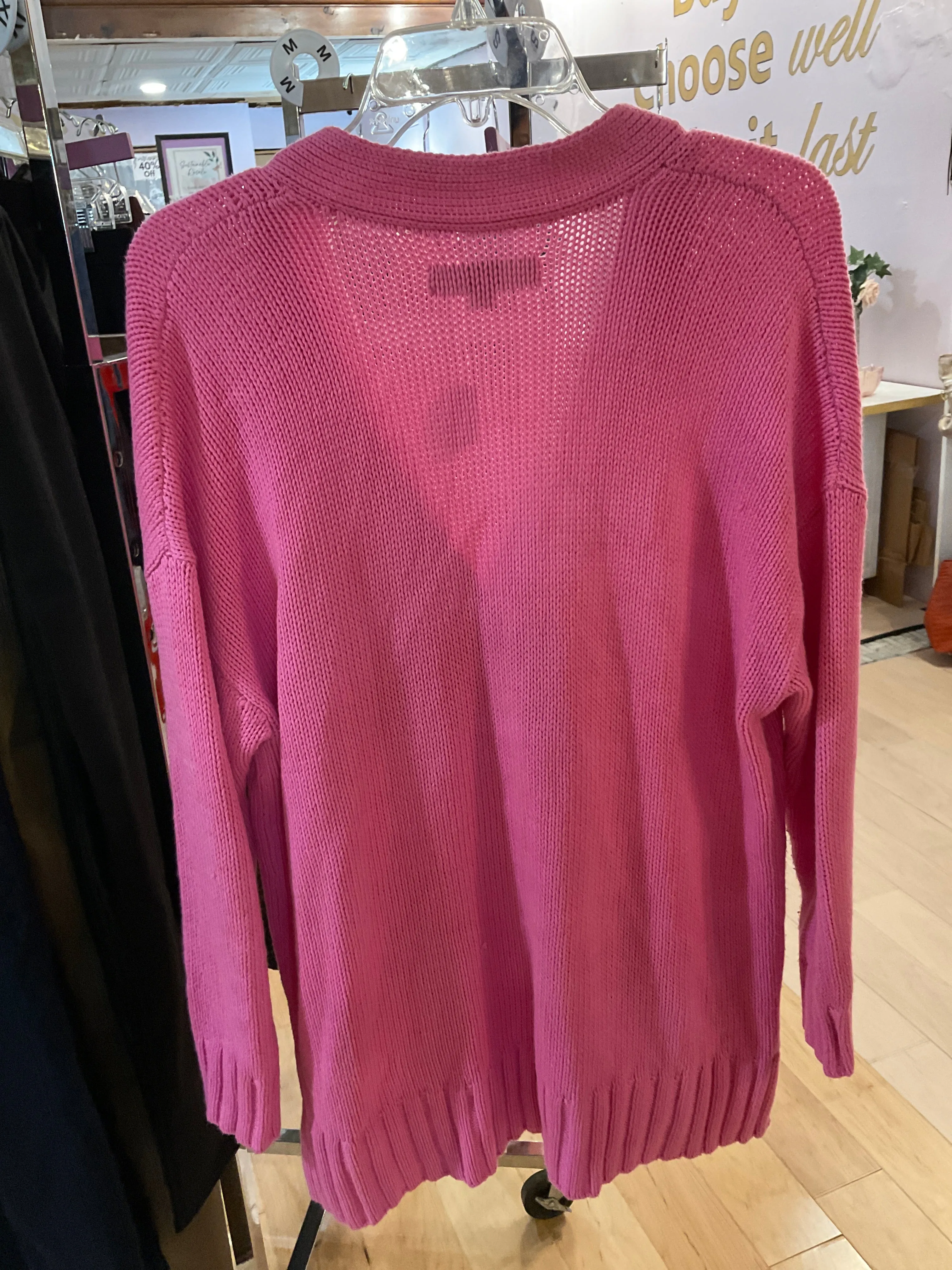 {{ClientCode}} PINK LOFT CARDIGAN, L