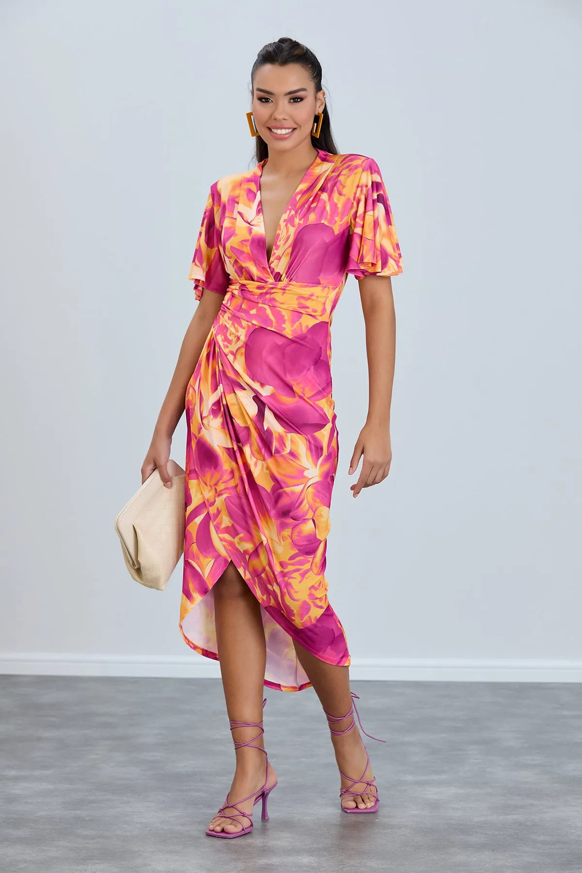 Forever Angel Sleeve Dress