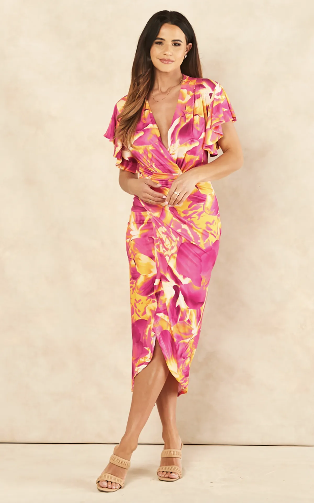Forever Angel Sleeve Dress