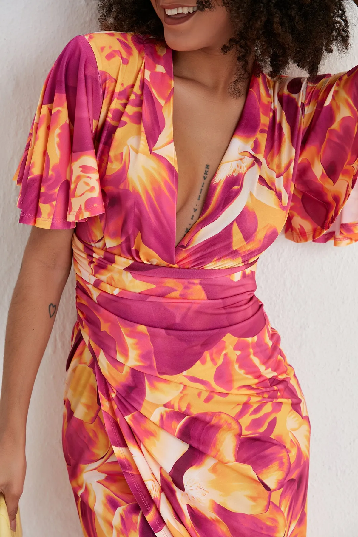 Forever Angel Sleeve Dress