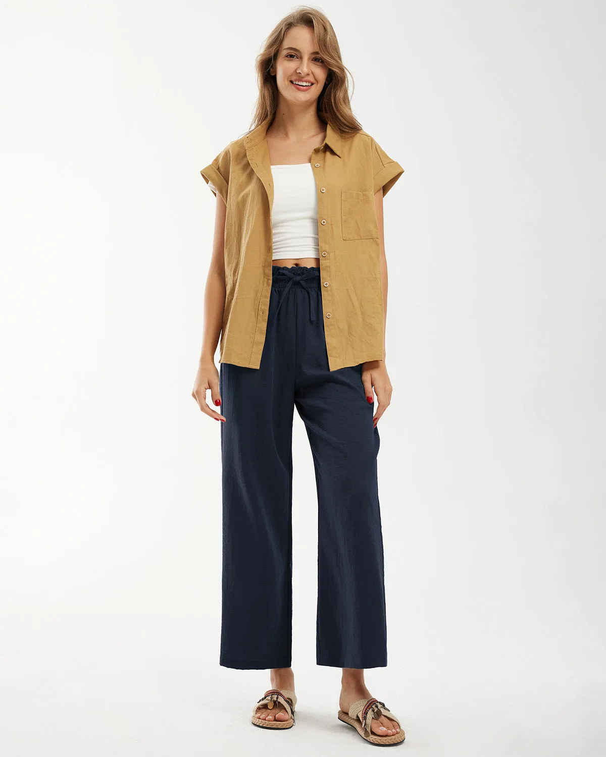 Libin Women's High Waist Casual Palazzo Pants