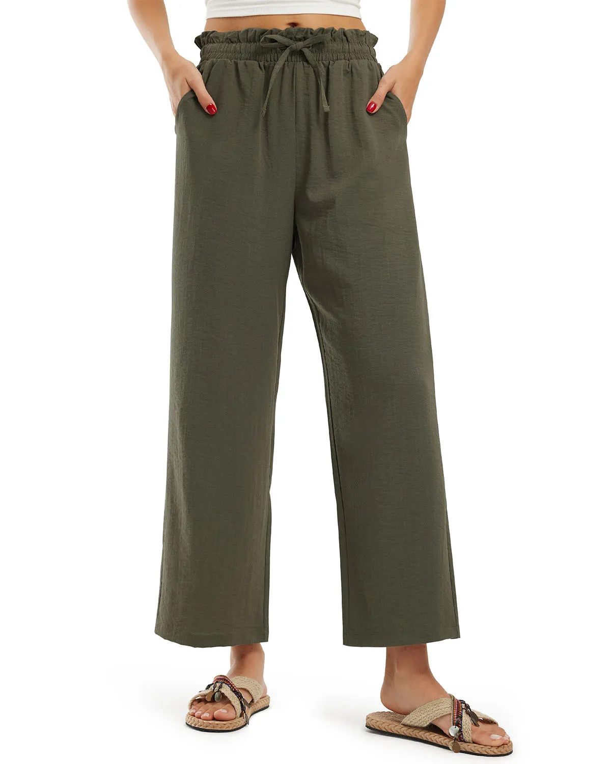 Libin Women's High Waist Casual Palazzo Pants