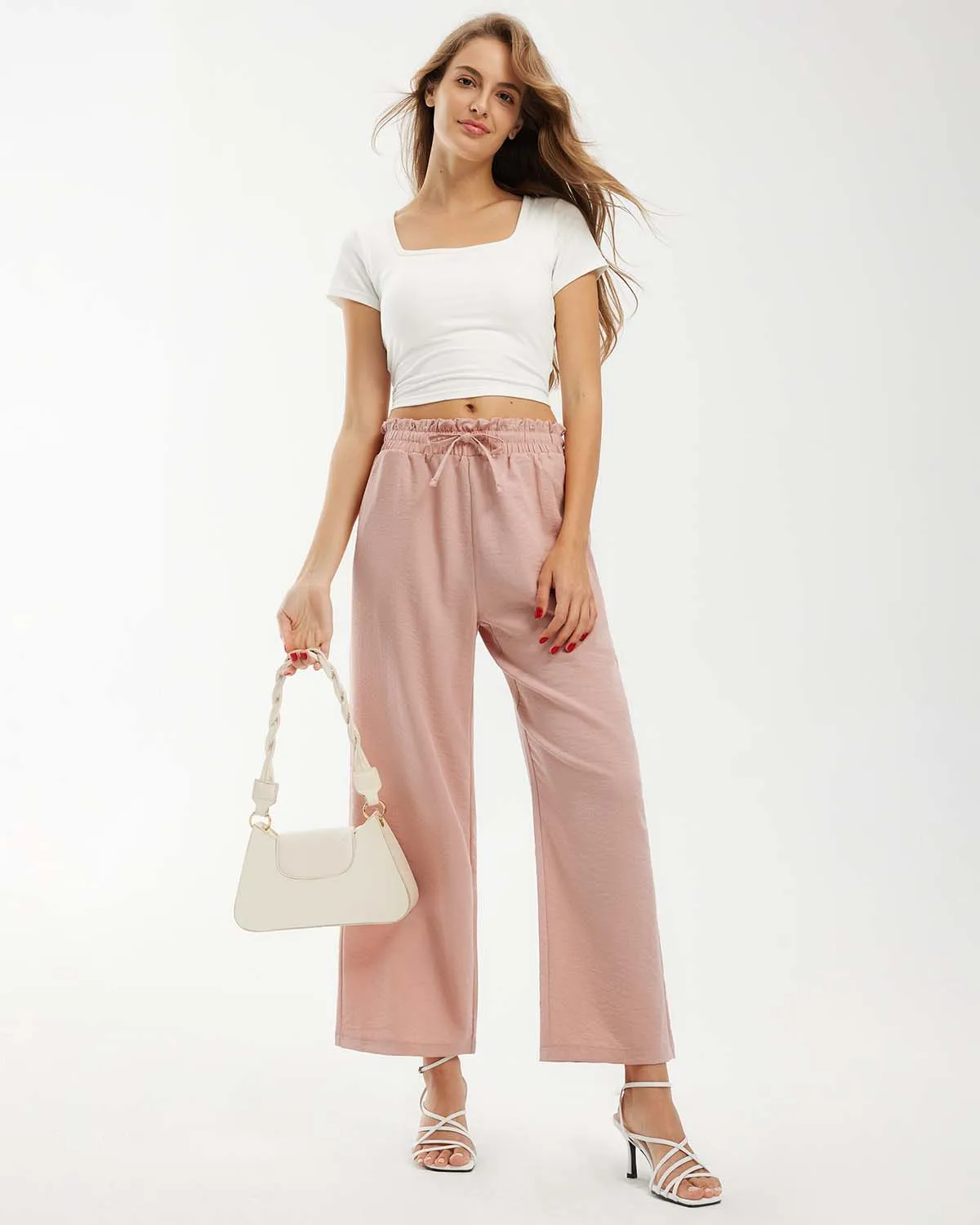 Libin Women's High Waist Casual Palazzo Pants
