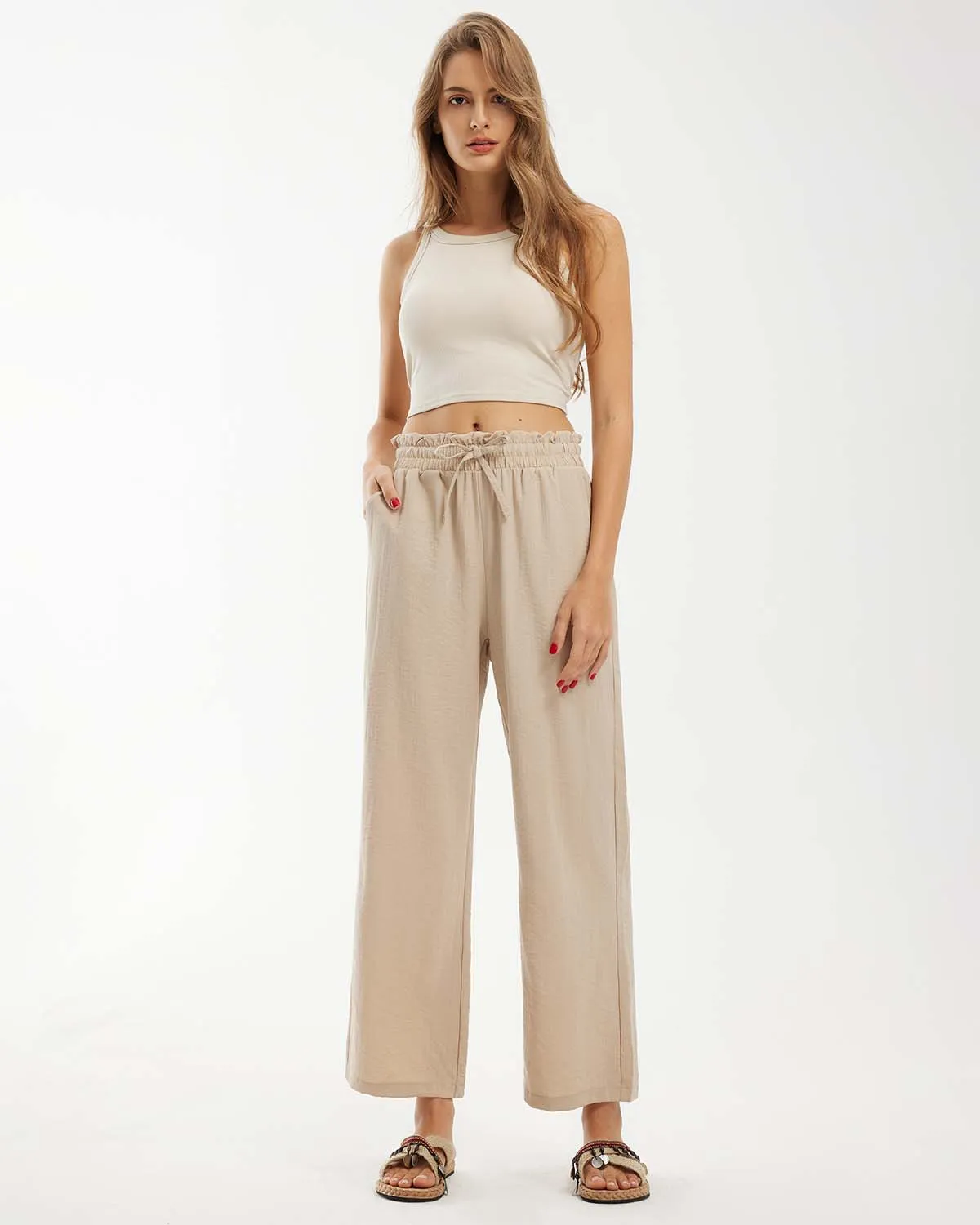 Libin Women's High Waist Casual Palazzo Pants