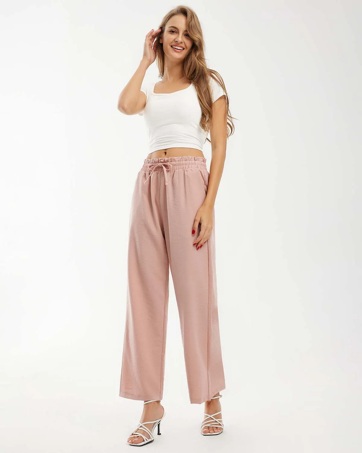 Libin Women's High Waist Casual Palazzo Pants
