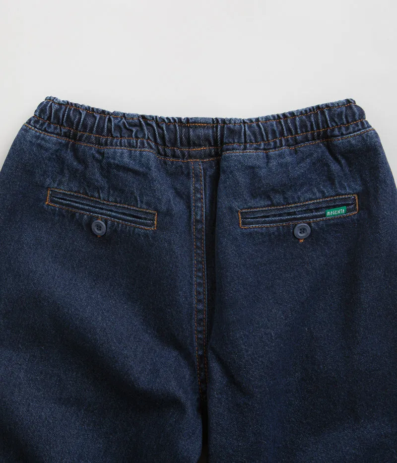 Magenta Loose Pants - Blue Denim