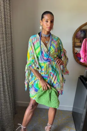 "Alexis" Multiprint Wrap Dress