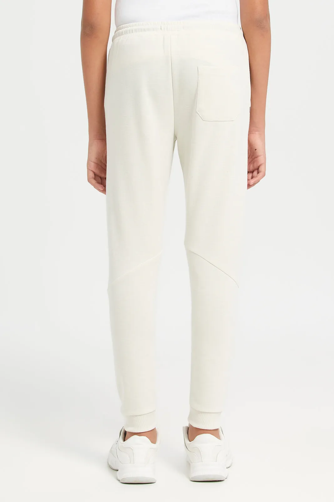 Senior Boys Cream Active Pants