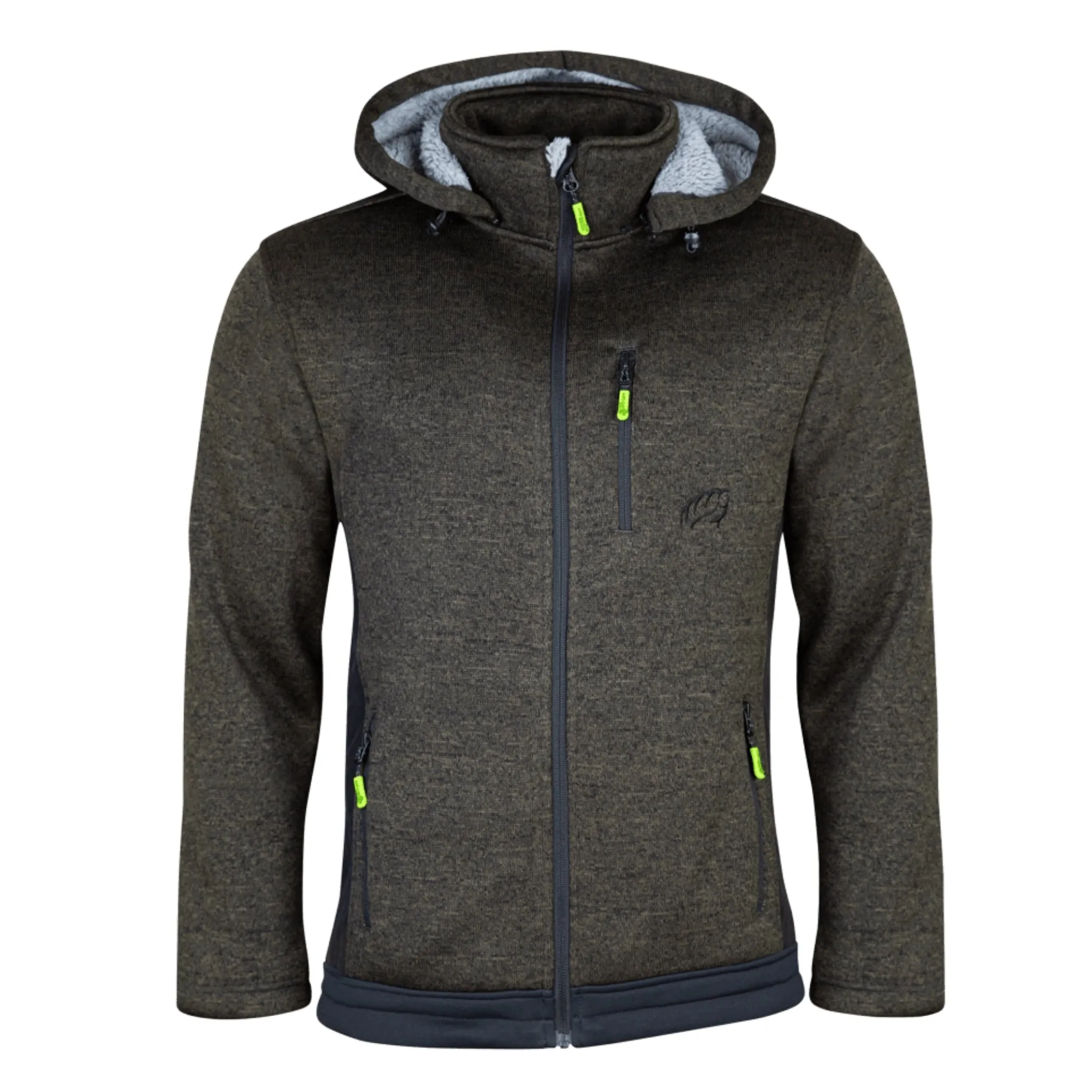 Yeti Knitted Fleece Lined Jacket Olive